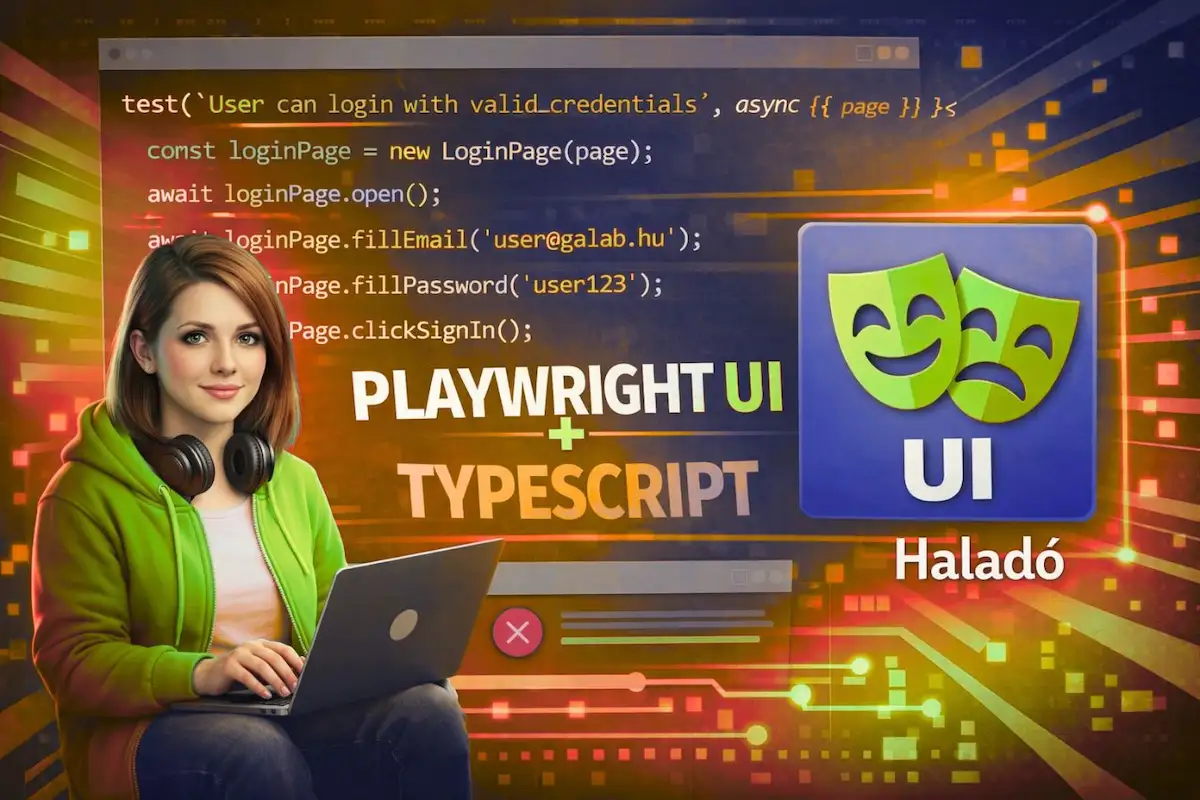 Playwright haladó tanfolyam – UI tesztautomatizálás TypeScript-tel