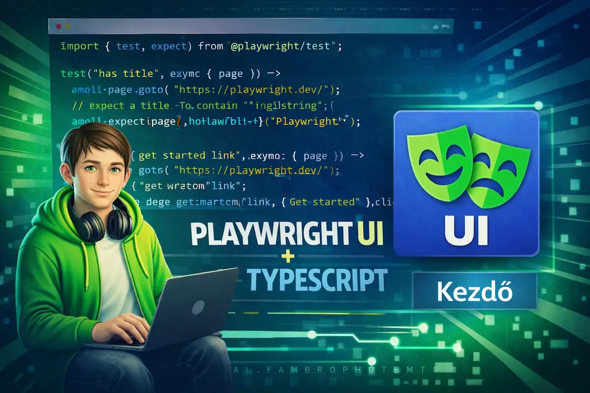 Playwright kezdő tanfolyam UI tesztautomatizálás