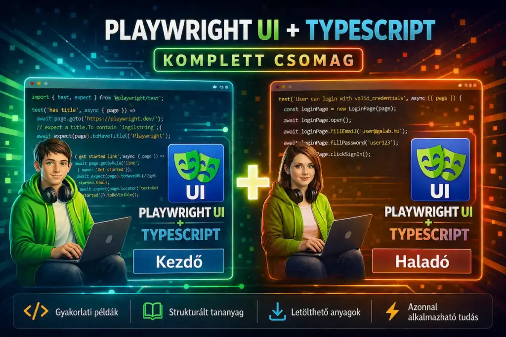 Playwright UI tesztautomatizálás tanfolyam – Csomag