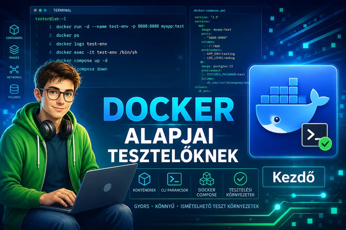 Docker alapjai tesztelőknek tanfolyam